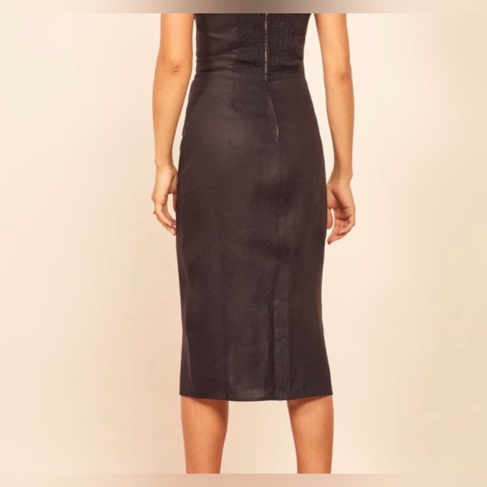 Reformation Black Linen Oboe Dress - Picture 3 of 11